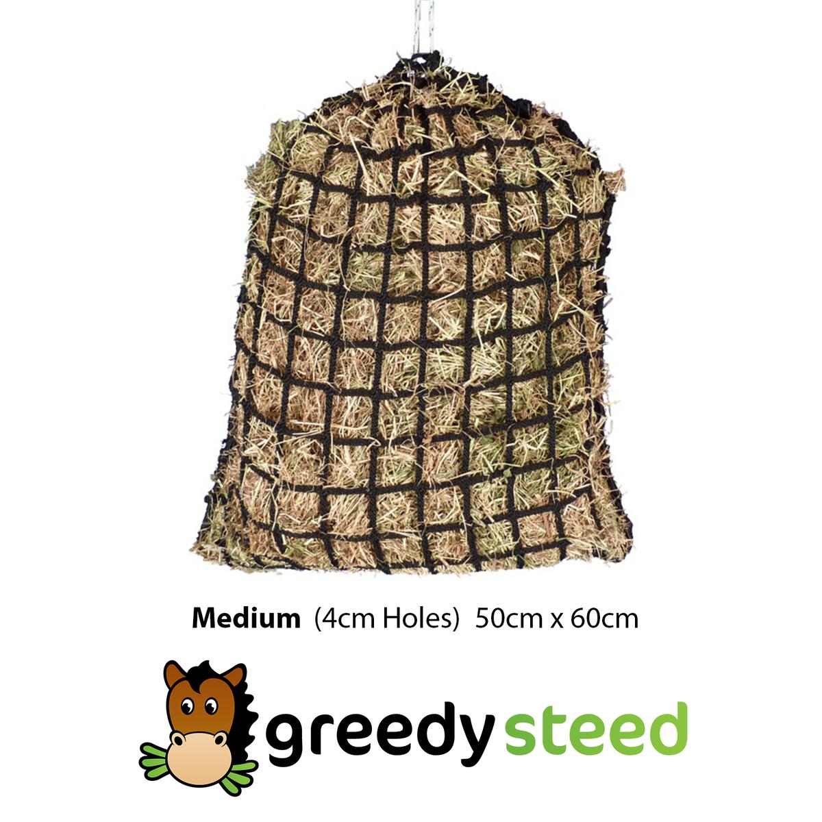 Greedy Steed Medium Size Slow Feed Hay Net with 4cm woven squares