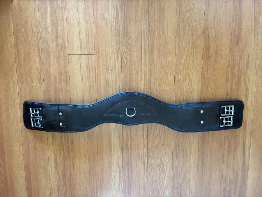 Brown leather girth
