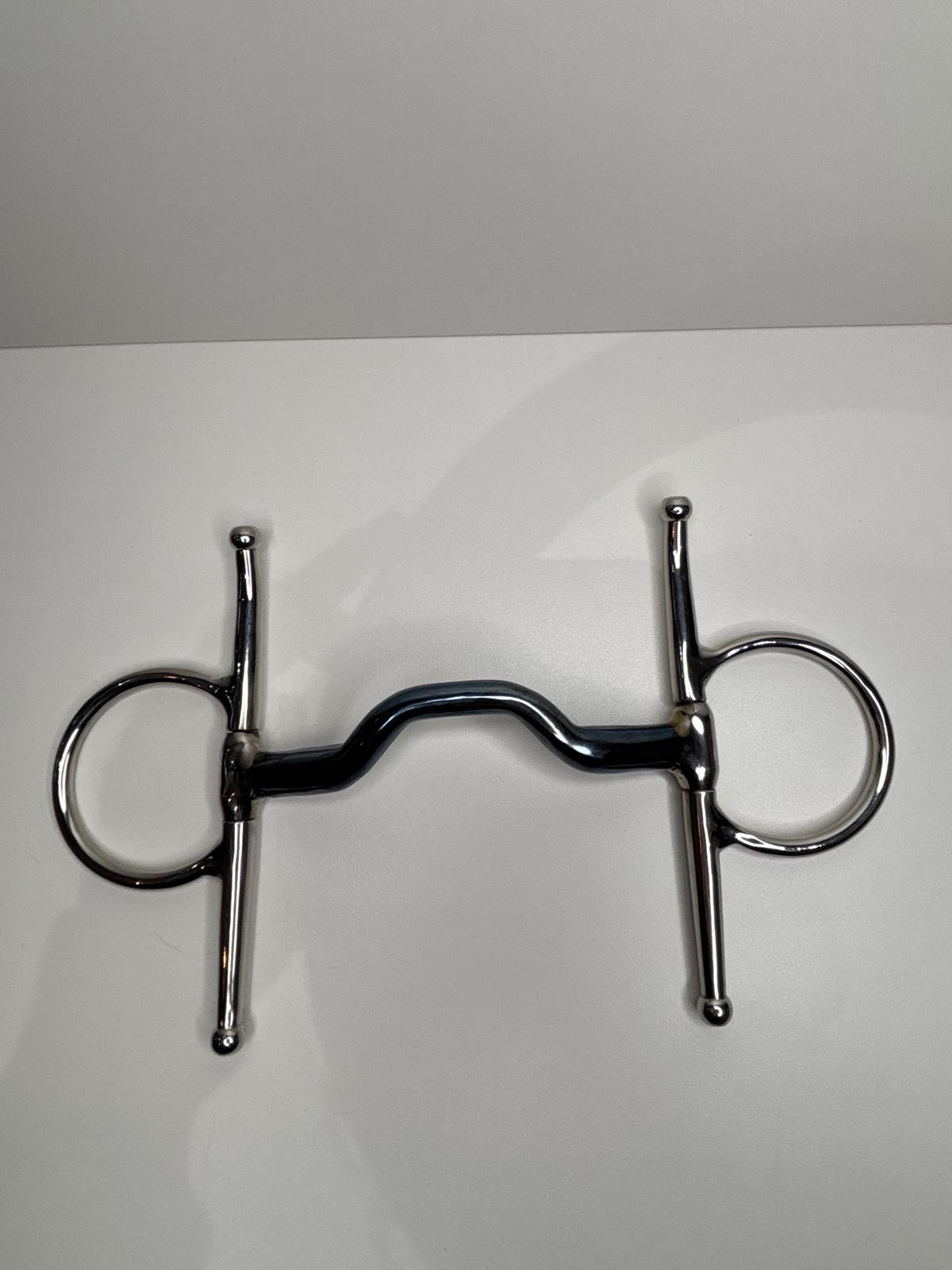 Tongue relief snaffle happy tongue full cheek horse bit 5” sweet iron Low port anatomical ported mouth