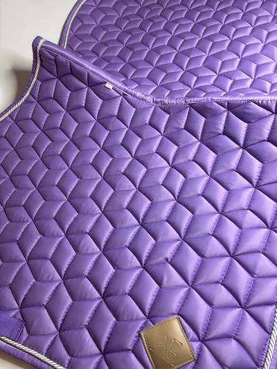Lavender - Luxury Satin GP Full Horse Saddle Pad - Purple high wither clearance BRAND NEW full dressage general purpose numnah