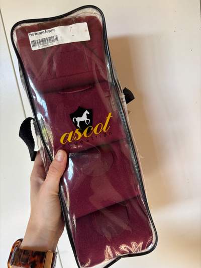 Burgundy red polo wraps BRAND NEW full hack size satin saddle dressage pad full gp MATCHY matching SET