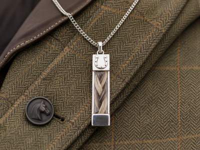 Sterling Silver Rectangle Horseshoe Pendant
