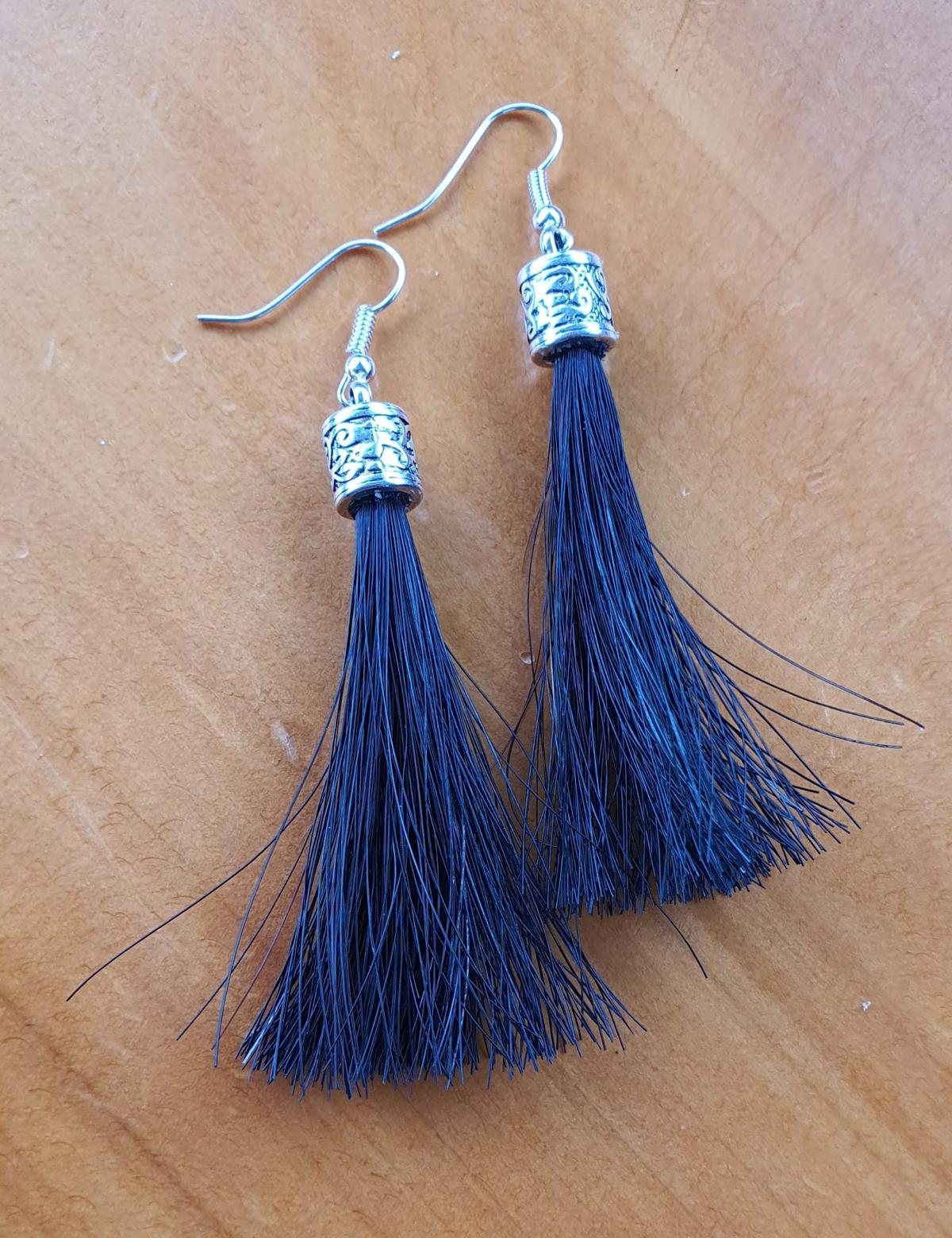 Horsehair Tassel Earrings