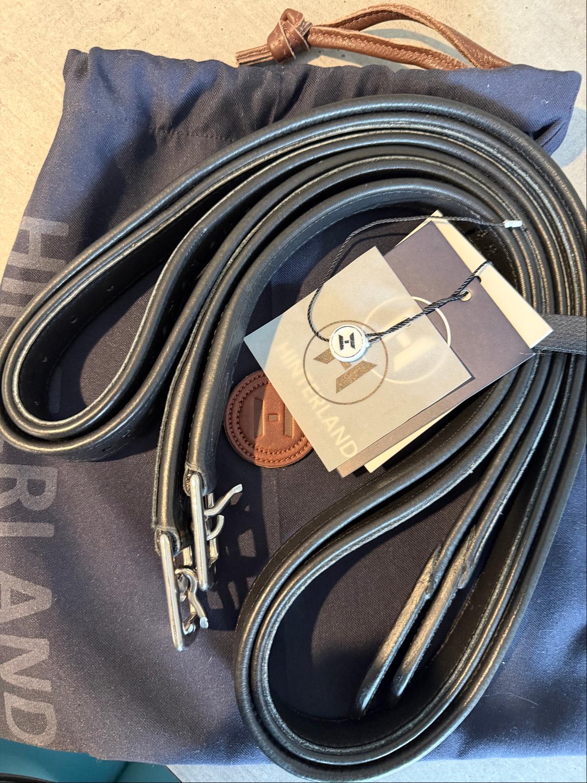 Hinterland black leathers 145cm